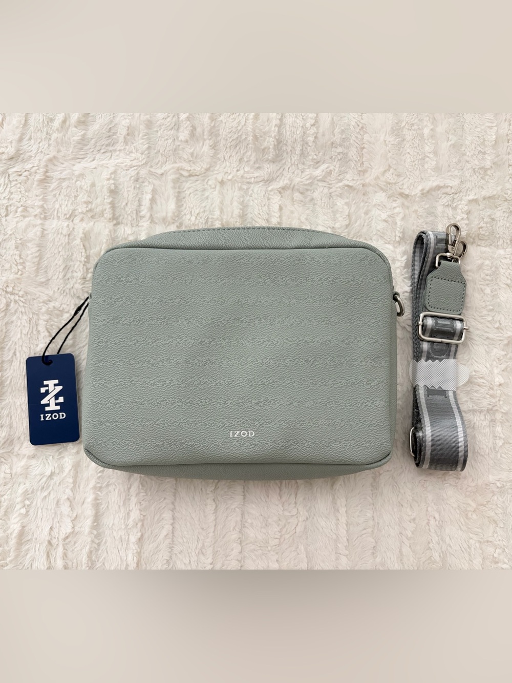 Izod Sage Pebbled Faux-Leather Crossbody Bag